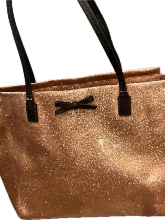kate spade Handbags - kate spade Rose Gold Glitter Tote with Black Handles